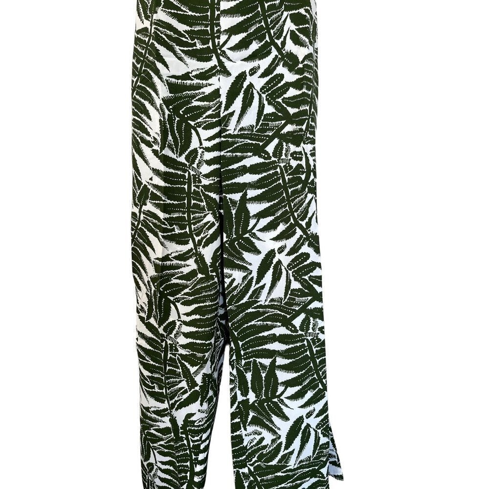 NWT Unique Vintage Green Tropical Print Halter Jumpsuit 4 - Picture 9 of 16